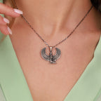 Winged Isis Necklace in Sterling Silver or Gold