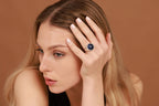 Sterling silver chunky ring with lapis lazuli - EternityPieces