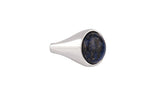 Sterling silver chunky ring with lapis lazuli - EternityPieces - decoupage