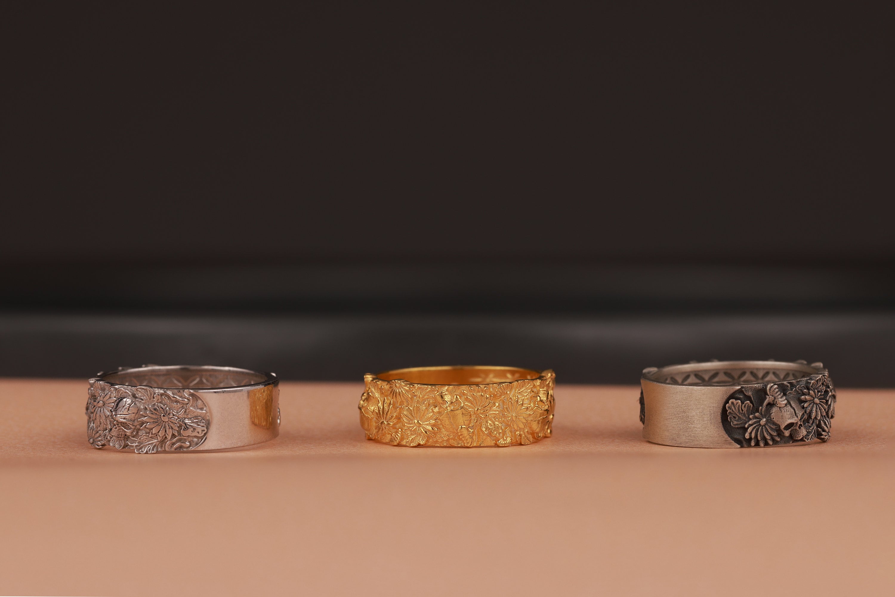 Flower and skull ring for girlfriend gift in still-life - EternityPieces
