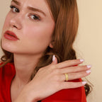 Flower and skull ring for girlfriend gift in gold plated - EternityPieces