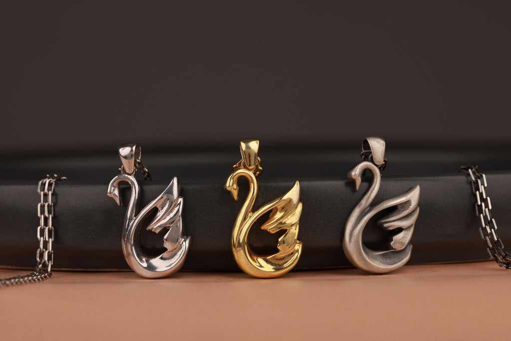 Swan necklace in still-life - EternityPieces