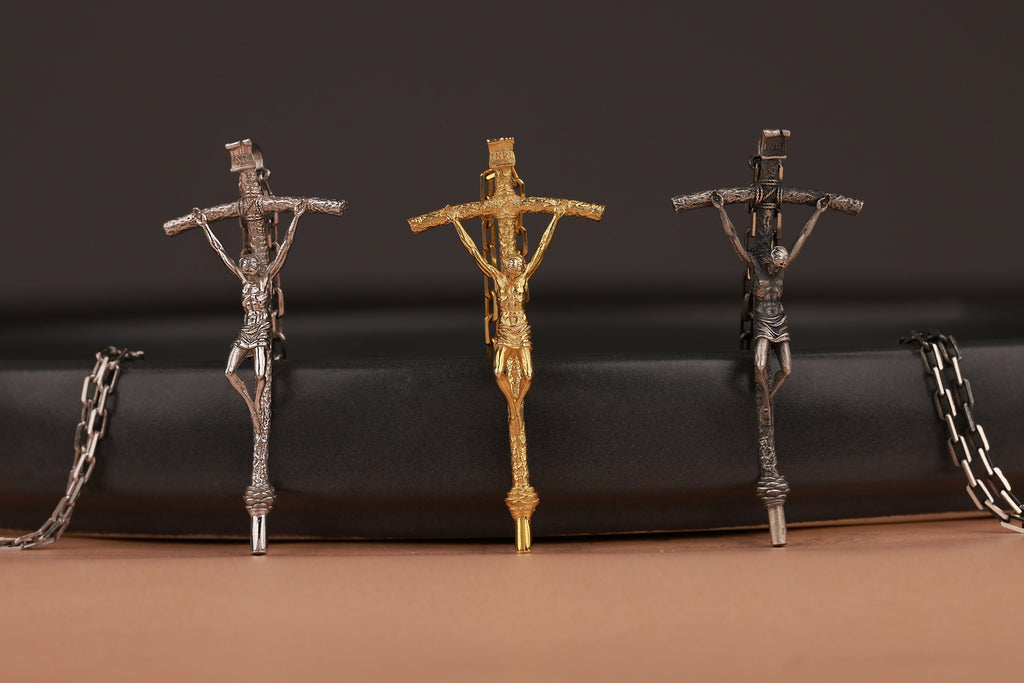 Crucifix cross pendant necklace still-life  - EternityPieces