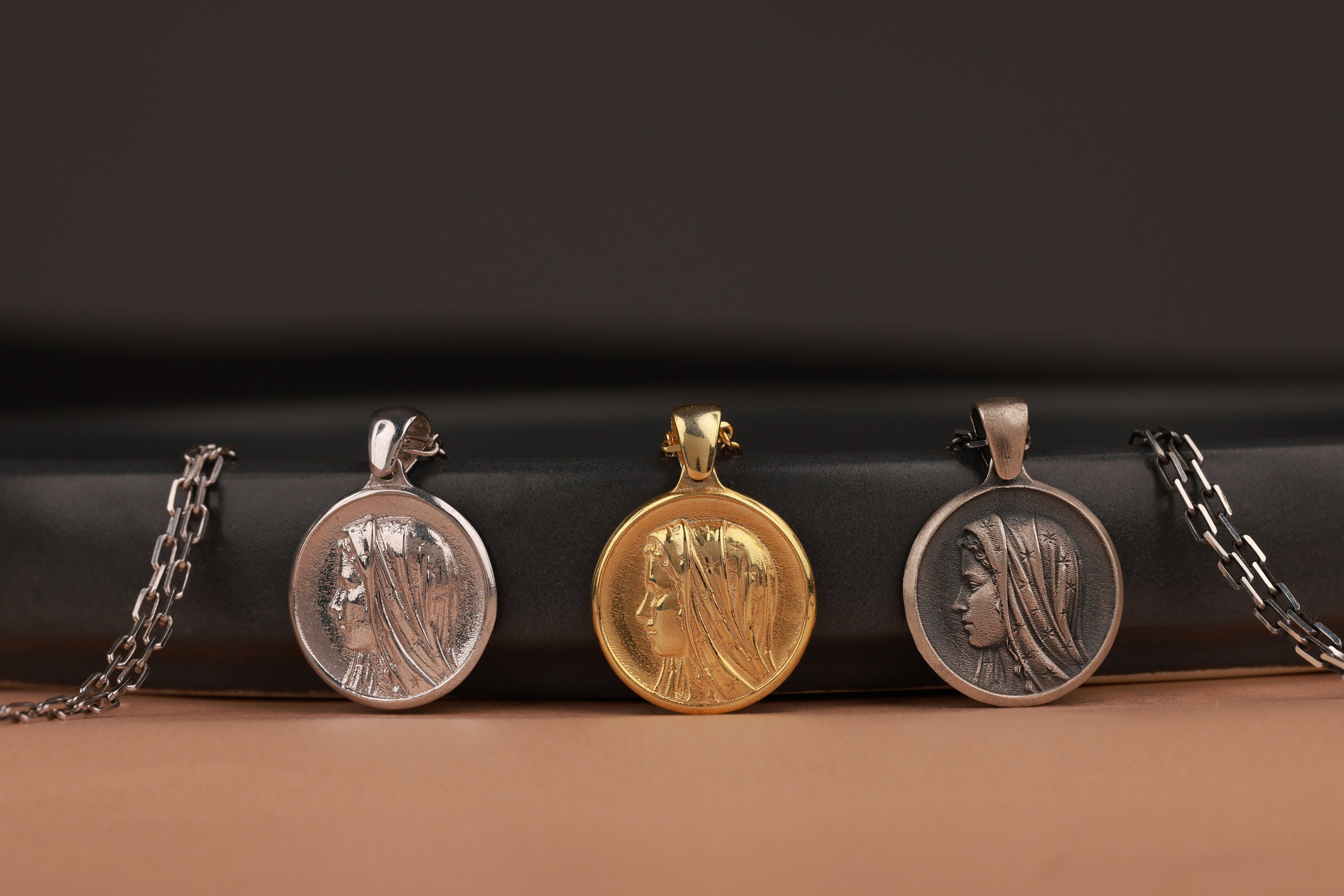 Mother Mary necklace in still-life - EternityPieces