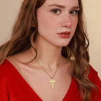 Unity cross necklace in gold plated - EternityPieces