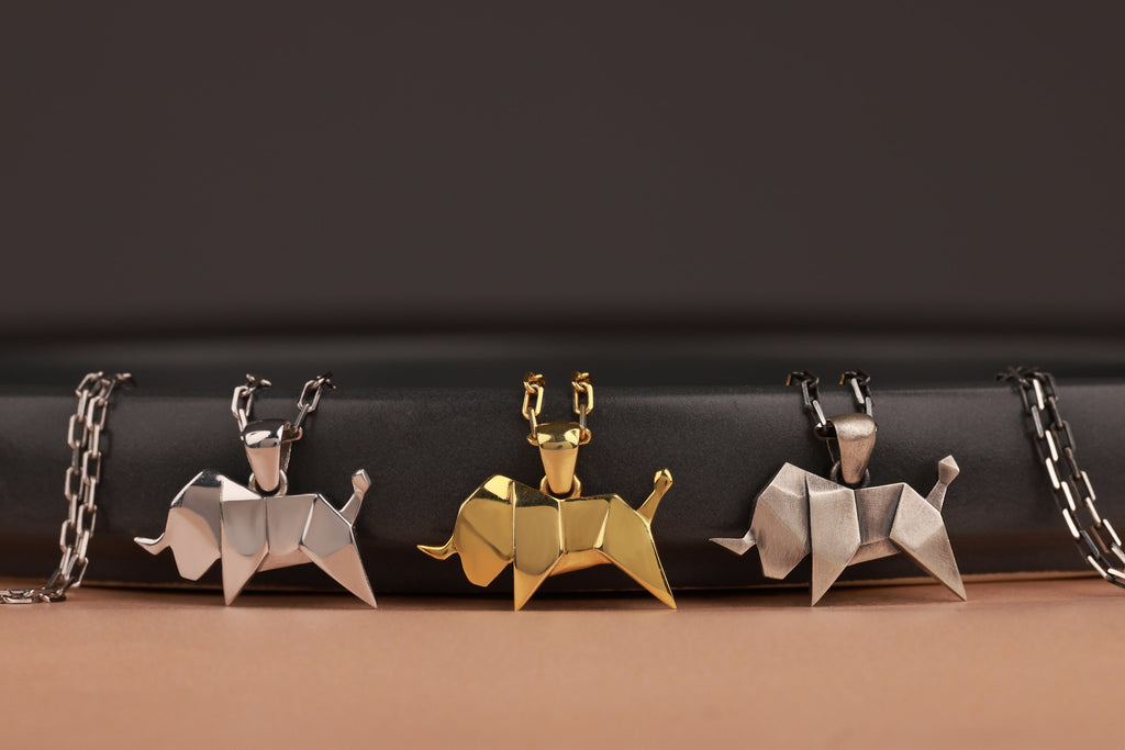 Bull pendant necklace in still-life - EternityPieces