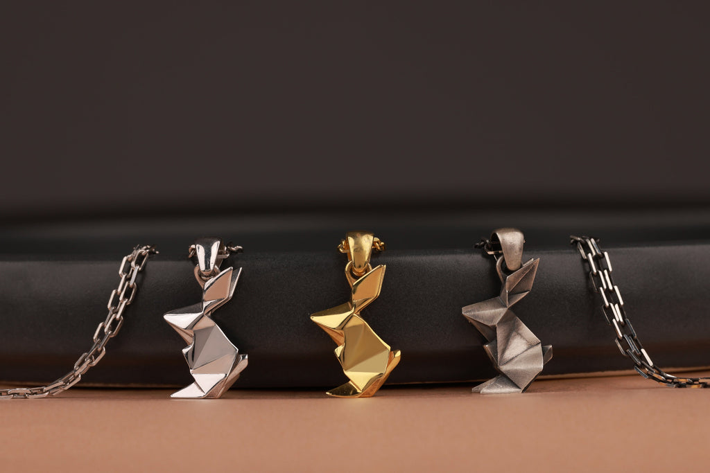 Rabbit necklace in still-life - EternityPieces