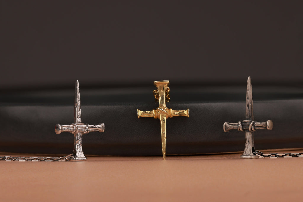 Nail cross necklace in still-life - EternityPieces