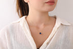 Blue sapphire necklace in 14K gold - EternityPieces