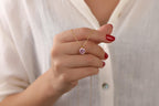Pink tourmaline necklace for mom birthday gift - EternityPieces