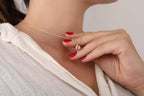 Pink tourmaline necklace for mom birthday gift - EternityPieces
