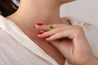 Peridot necklace for daughter gift - EternityPieces