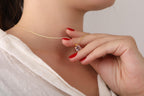 Morganite necklace for anniversary gift - EternityPieces