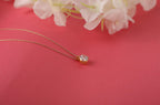 CZ solitaire necklace for daughter in still-life - EternityPieces