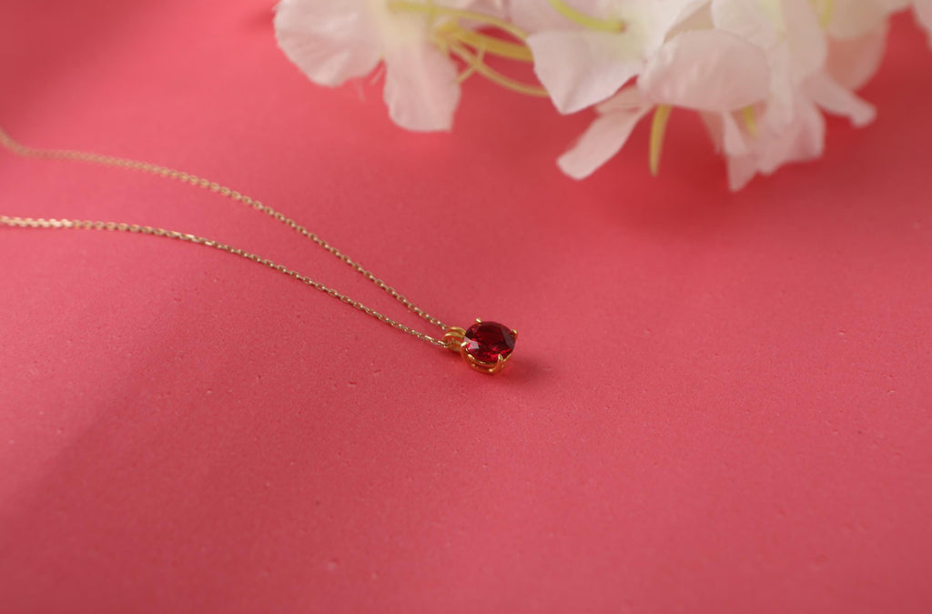 Red ruby necklace for bridesmaid gift - EternityPieces