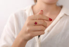 Red ruby necklace for bridesmaid gift - EternityPieces