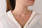 Pink tourmaline necklace for mom birthday gift - EternityPieces