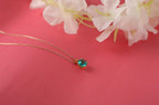 Paraiba Tourmaline Necklace: Dainty Sterling Silver, Gold Vermeil