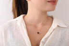 Black onyx necklace for bridesmaid gift - EternityPieces