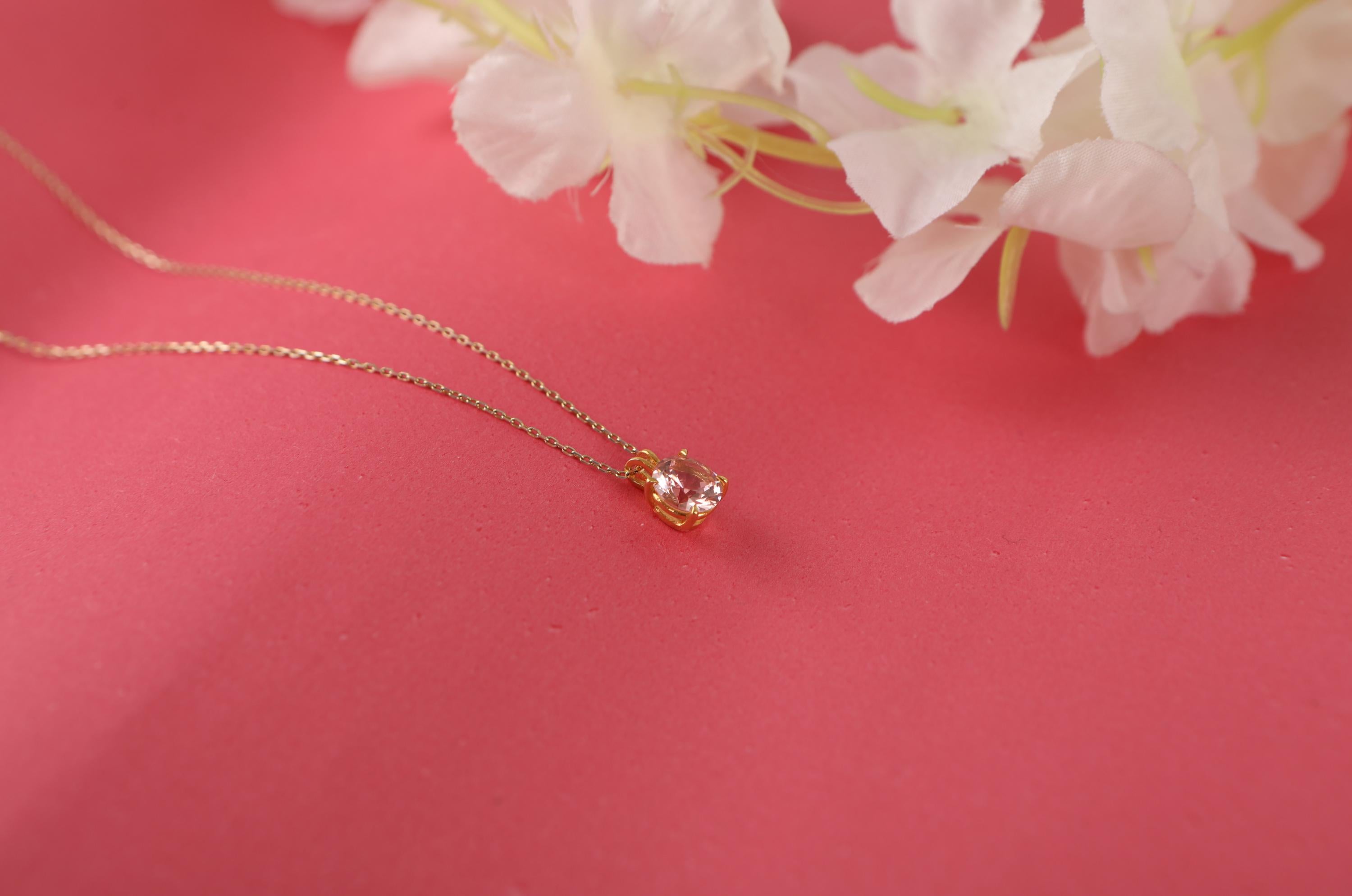 Morganite necklace for anniversary gift in still-life - EternityPieces