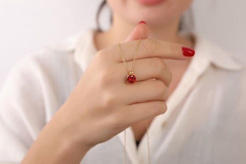 Garnet necklace for bridesmaid gift - EternityPieces