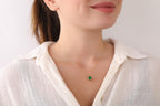 Emerald necklace in 14K rose gold - EternityPieces