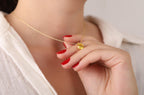 Yellow citrine necklace for girlfriend - EternityPieces