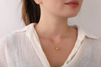 Yellow citrine necklace for girlfriend - EternityPieces