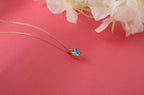 Blue topaz necklace in still-life - EternityPieces