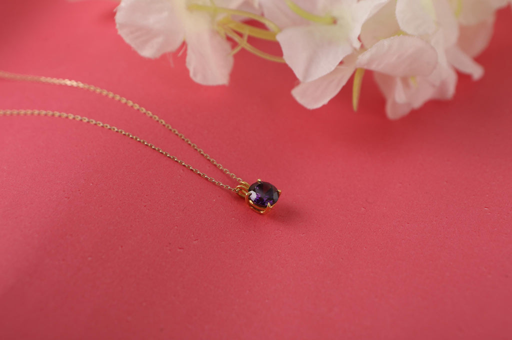 Amethyst necklace for bridesmaid - EternityPieces