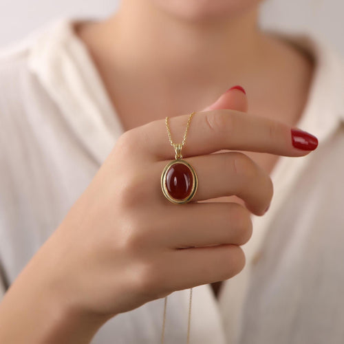 Carnelian necklace - EternityPieces