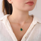 Green agate necklace - EternityPieces