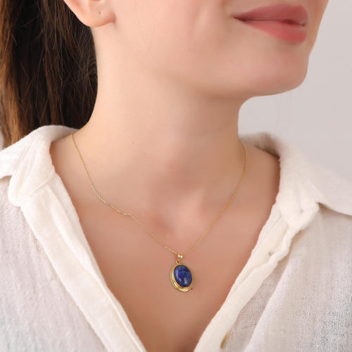 Blue lapis lazuli necklace - EternityPieces
