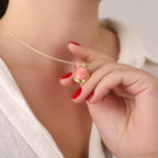 Pink coral necklace - EternityPieces