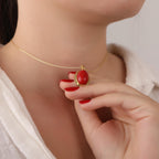 Red coral necklace - EternityPieces
