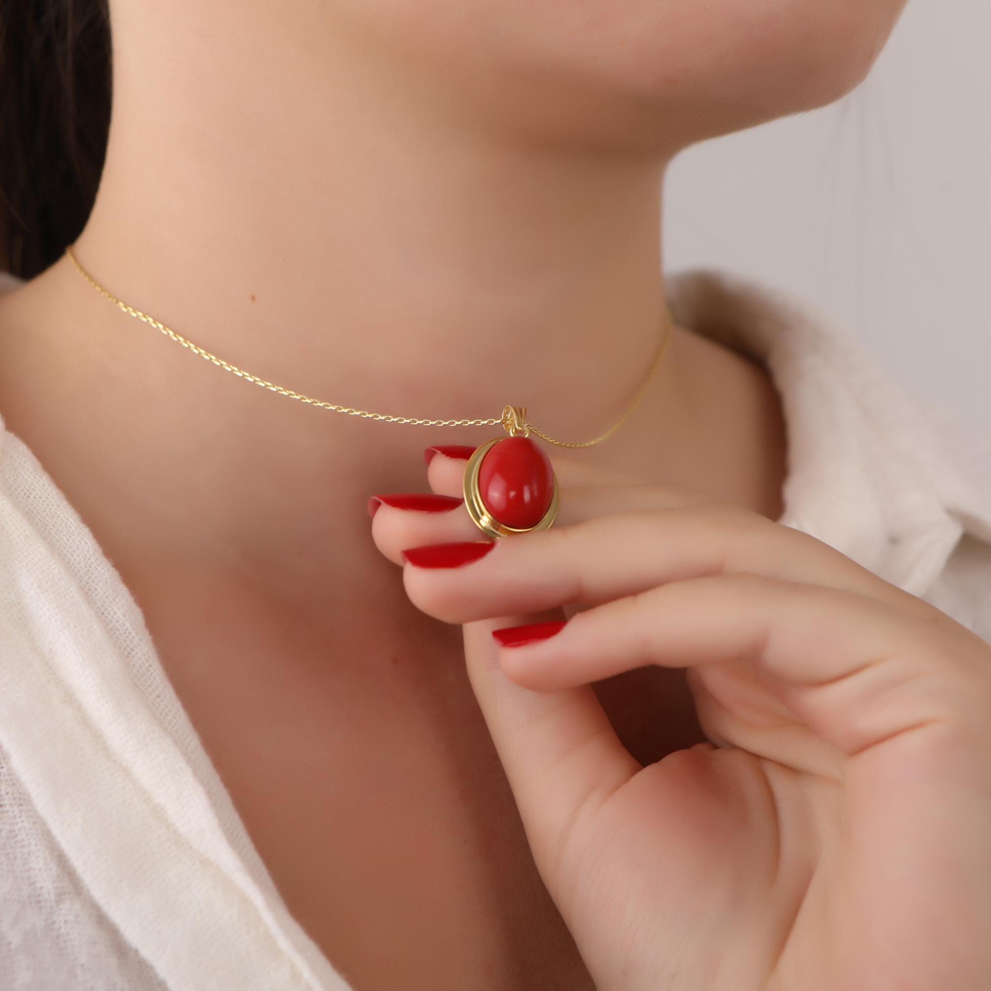 Red coral necklace - EternityPieces
