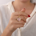 Rose quartz necklace - EternityPieces
