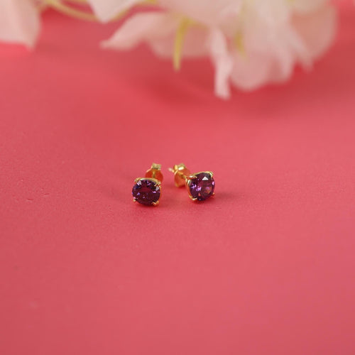 Amethyst stud earrings for birthdays - EternityPieces