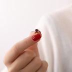 Garnet earrings studs in 14K gold - EternityPieces