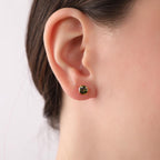 Peridot stud earring set in 14K gold - EternityPieces