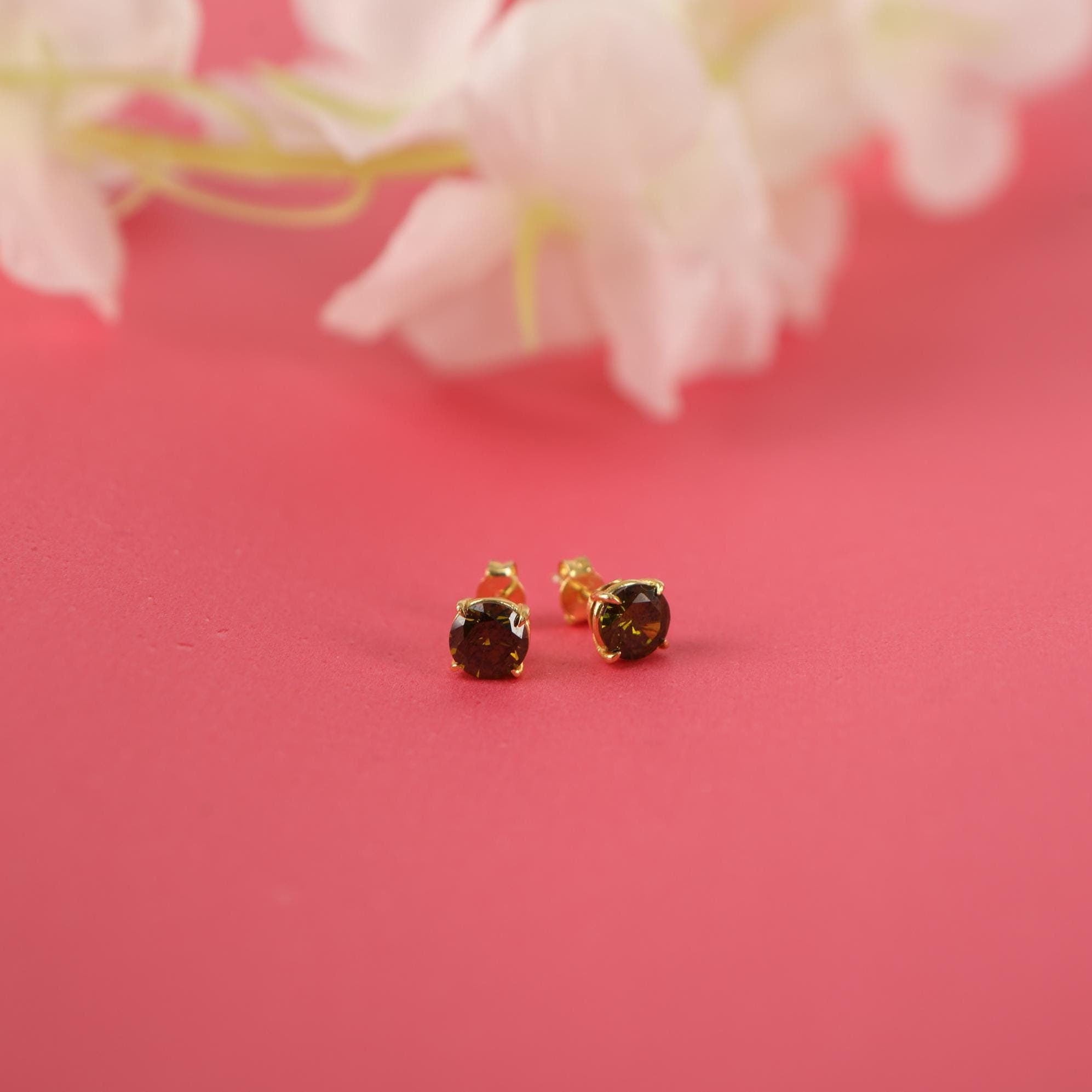 Peridot stud earring set in still-life - EternityPieces