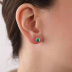 Paraiba tourmaline stud earrings set in 14K gold - EternityPieces