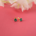 Paraiba tourmaline stud earrings set in still-life - EternityPieces