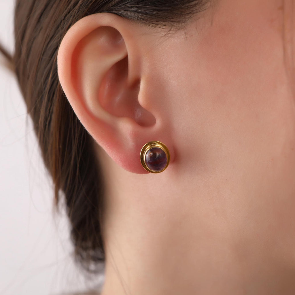 Amethyst stud earrings - EternityPieces