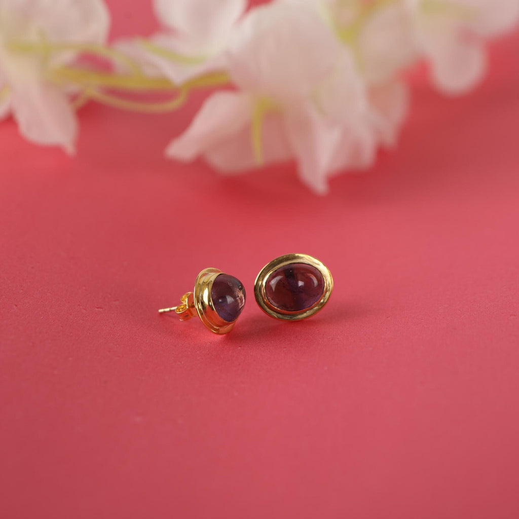Amethyst stud earrings - EternityPieces
