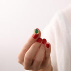 Green agate stud earrings - EternityPieces