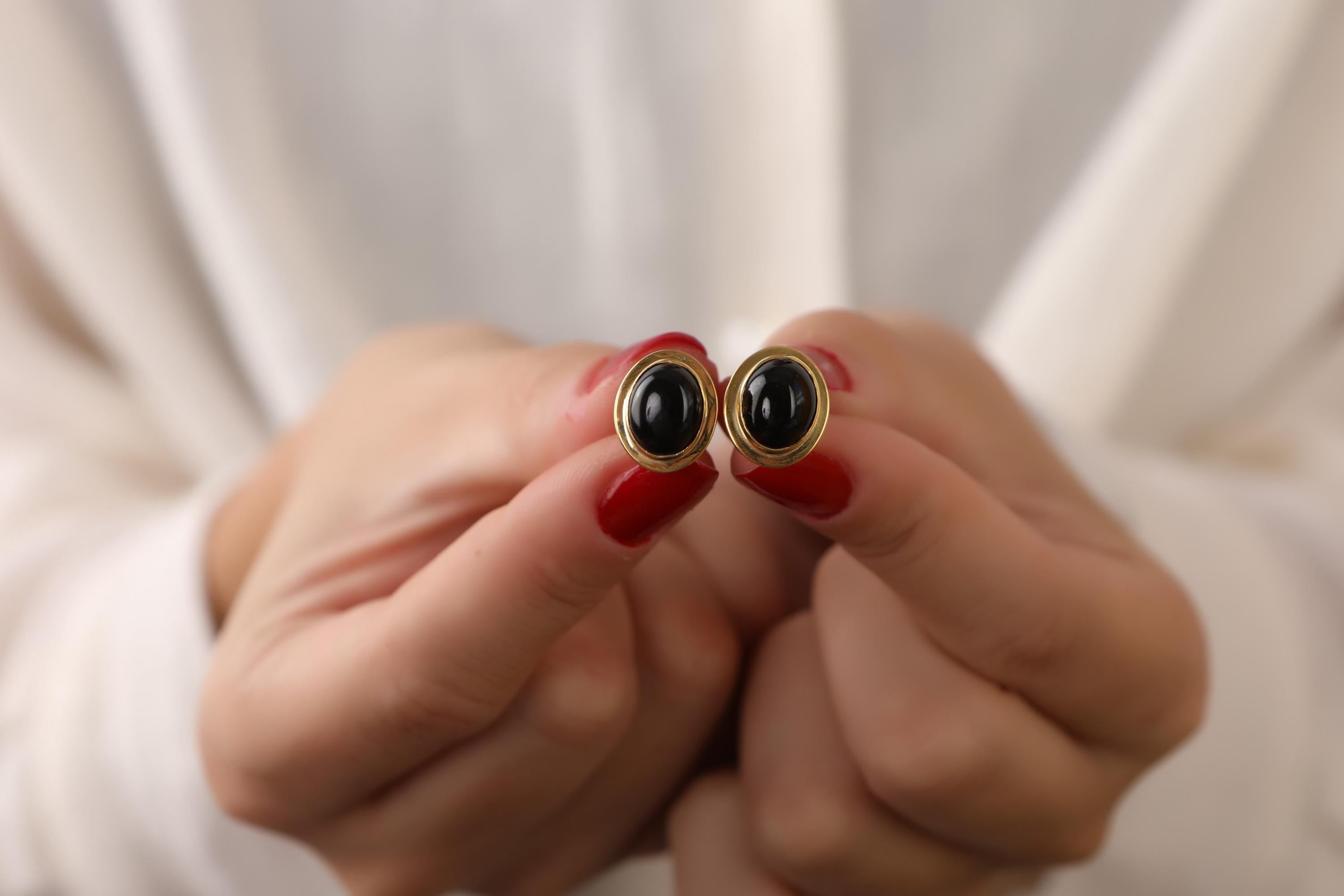 Black onyx earrings - EternityPieces