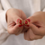 Red coral earrings - EternityPieces