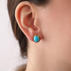 Turquoise stud  earrings - EternityPieces