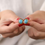 Turquoise earrings studs - EternityPieces